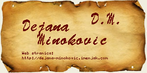 Dejana Minoković vizit kartica